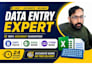 data entry, copy paste, typing work, excel and google sheets